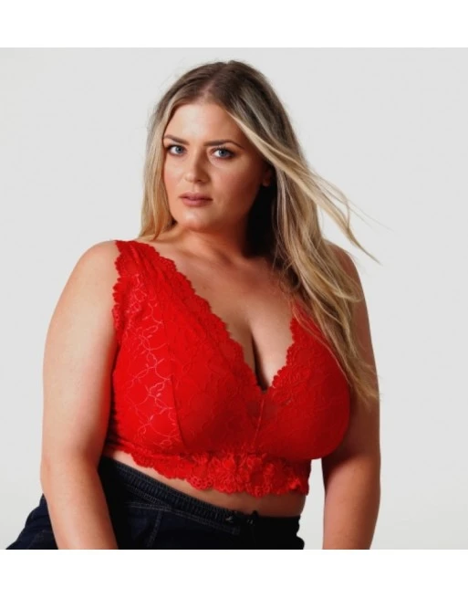 Alice&Jann Elaine Bralette Beha Zonder Beugel - Rood - 9849 1 Alice&Jann Elaine Bralette Beha Zonder Beugel - Rood - 9849