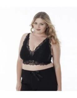 Alice&Jann Elaine Bralette Beha Zonder Beugel - Zwart - 9849 -ondergoed winkel alicejann elaine bralette beha zonder beugel zwart 9849 4