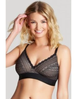 Cleo By Panache Lyzy Triangel Beha Zonder Beugel Grote Cupmaten D - K / T. 60-85 - Zwart - 9766