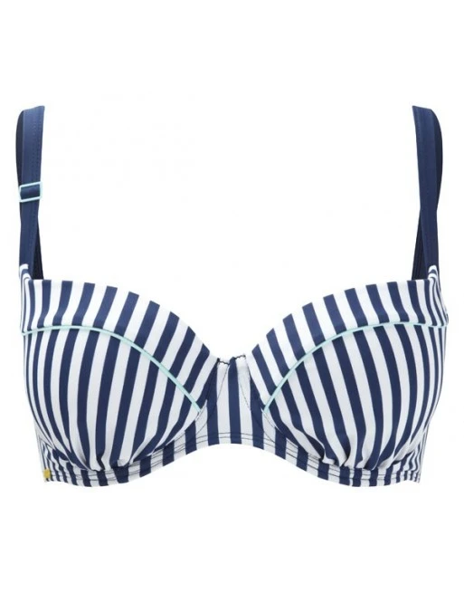 Cleo Swim Lucille Voorgevormde Bikini Beha Grote Cupmaten - Nautical Stripe - CW0062 1 Cleo Swim Lucille Voorgevormde Bikini Beha Grote Cupmaten - Nautical Stripe - CW0062