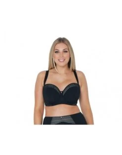 Curvy Kate Deluxe Strapless // Multiway Beha Grote Cupmaten - Black/Almond -ondergoed winkel curvy kate deluxe strapless multiway beha grote cupmaten blackalmond 4