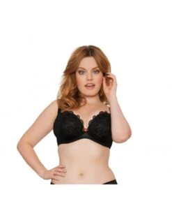 Curvy Kate Kitty Voorgevormde Plunge Beha Grote Cupmaten - Black/Copper - SG3311 -ondergoed winkel curvy kate kitty voorgevormde plunge beha grote cupmaten blackcopper sg3311 3