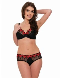 Curvy Kate Romance Balconnet Beha Grote Cupmaten - Black/Cherry - CK1501 -ondergoed winkel curvy kate romance balconnet beha grote cupmaten blackcherry ck1501 4