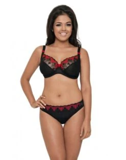 Curvy Kate Romance Balconnet Beha Grote Cupmaten - Black/Cherry - CK1501 -ondergoed winkel curvy kate romance balconnet beha grote cupmaten blackcherry ck1501 5
