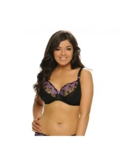 Curvy Kate Romance Balconnet Beha Grote Cupmaten - Black/Purple - CK1501 7 Curvy Kate Romance Balconnet Beha Grote Cupmaten - Black/Purple - CK1501 -ondergoed winkel curvy kate romance balconnet beha grote cupmaten blackpurple ck1501 1