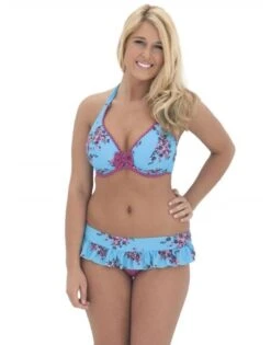 Curvy Kate Swim Beach Bloom Halter Bikini Beha Grote Cupmaten - Topaz Floral - CS2121 -ondergoed winkel curvy kate swim beach bloom halter bikini beha grote cupmaten topaz floral cs2121 2