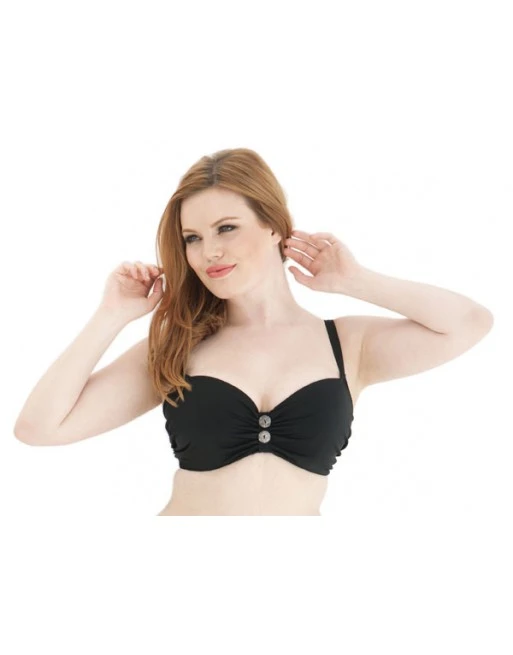 Curvy Kate Swim Luau Love Voorgevormde Balconnet Bikini Beha Grote Cupmaten - Zwart - CS1911 3 Curvy Kate Swim Luau Love Voorgevormde Balconnet Bikini Beha Grote Cupmaten - Zwart - CS1911 - Afbeelding 3