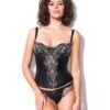 Masquerade Delphi Corset Grote Cupmaten - Black/Ivory - 6417