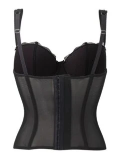 Masquerade Delphi Corset Grote Cupmaten - Black/Ivory - 6417 -ondergoed winkel masquerade delphi corset grote cupmaten blackivory 6417 2