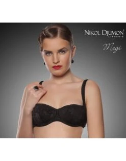 Nikol Djumon Megi Voorgevormde Balconnet Beha Grote Maten - Zwart