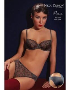 Nikol Djumon Paris Plunge Beha Dark Grote Cupmaten - Shadow -ondergoed winkel nikol djumon paris plunge beha dark grote cupmaten shadow 1