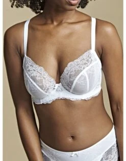 Panache Ana Plunge BH Kleine En Grote Maten + Grote Cupmaat D Tot J / T. 60-85 - Wit - 9396 -ondergoed winkel panache ana plunge bh kleine en grote maten grote cupmaat d tot j t 60 85 wit 9396 1