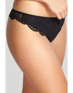 Panache Andorra String Kleine - Grote Maten 34-46 - Zwart - 5679 -ondergoed winkel panache andorra string kleine grote maten 34 46 zwart 5679 4