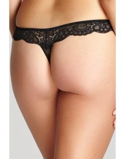 Panache Andorra String Kleine - Grote Maten 34-46 - Zwart - 5679 -ondergoed winkel panache andorra string kleine grote maten 34 46 zwart 5679 5