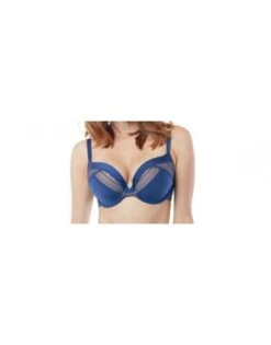 Panache Aria Voorgevormde Plunge Beha Grote Cupmaten - Navy/nude - 8086 -ondergoed winkel panache aria voorgevormde plunge beha grote cupmaten navynude 8086 4