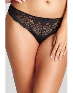 Panache Clara String Kleine - Grote Maten 34-46 - Charcoal/Black - 7259 -ondergoed winkel panache clara string kleine grote maten 34 46 charcoalblack 7259 2