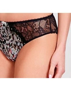 Panache Jasmine Rio Slip Kleine - Grote Maten - 34-46 - Animal Black - 6953 -ondergoed winkel panache jasmine rio slip kleine grote maten 34 46 animal black 6953 6