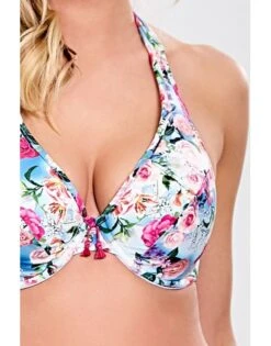 Panache Swim Alanis Halter Bikini Beha Grote Cupmaten - Blue Floral - SW1145 -ondergoed winkel panache swim alanis halter bikini beha grote cupmaten blue floral sw1145 4