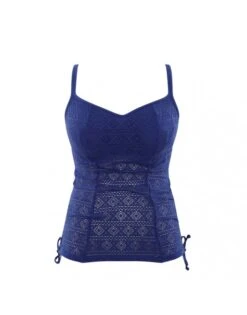 Panache Swim Anya Crochet Tankini Grote Cupmaten D - M / T. 65-85 - French Blue - SW1259 -ondergoed winkel panache swim anya crochet tankini grote cupmaten d m t 65 85 french blue sw1259 1