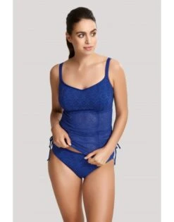Panache Swim Anya Crochet Tankini Grote Cupmaten D - M / T. 65-85 - French Blue - SW1259 -ondergoed winkel panache swim anya crochet tankini grote cupmaten d m t 65 85 french blue sw1259 5