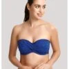Panache Swim Anya Crochet Twist Bandeau Bikini Beha Grote Cupmaten - French Blue - SW1253
