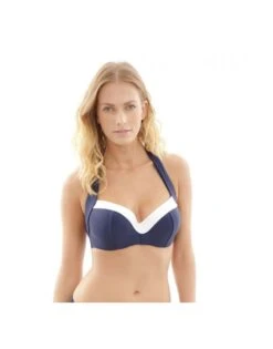 ondergoed winkel 37 Panache Swim Anya Cruise Multiway Bikini Beha Grote Cupmaten - Navy/White - SW1094