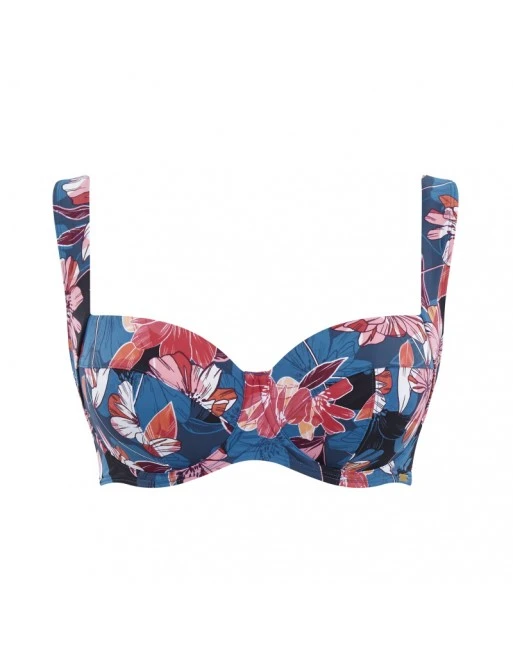 Panache Swim Anya Riva Print Hele Cup Bikini BH Kleine En Grote Maten 65-85 Cup D Tot K - Blue Floral - SW1405 2 Panache Swim Anya Riva Print Hele Cup Bikini BH Kleine En Grote Maten 65-85 Cup D Tot K - Blue Floral - SW1405 - Afbeelding 2