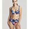 Panache Swim Anya Riva Print Midi Bikini Slip Kleine - Grote Maten 34-46 - Blue Floral - SW1407