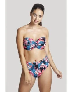 Panache Swim Anya Riva Print Midi Bikini Slip Kleine - Grote Maten 34-46 - Blue Floral - SW1407 -ondergoed winkel panache swim anya riva print midi bikini slip kleine grote maten 34 46 blue floral sw1407 6