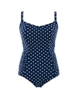 Panache Swim Anya Spot Badpak Grote Cupmaten D - K / T. 65-90 - Navy/Ivory - SW1010 -ondergoed winkel panache swim anya spot badpak grote cupmaten d k t 65 90 navyivory sw1010 1