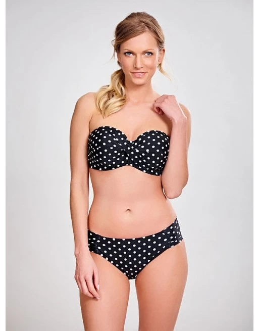 Panache Swim Anya Spot Bikini Slip Kleine - Grote Maten 34-46 - Black&White - SW1019 1 Panache Swim Anya Spot Bikini Slip Kleine - Grote Maten 34-46 - Black&White - SW1019