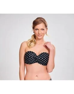Panache Swim Anya Spot Strapless / Multiway Bikini Beha Grote Cupmaten D - I / T. 65-90 - Black&White - SW1013 -ondergoed winkel panache swim anya spot strapless multiway bikini beha grote cupmaten d i t 65 90 blackwhite sw1013 2