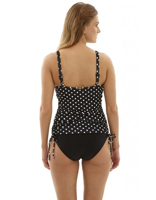 Panache Swim Anya Spot Tankini Grote Cupmaten D - M / T. 70-95 - Black&White - SW1011 5 Panache Swim Anya Spot Tankini Grote Cupmaten D - M / T. 70-95 - Black&White - SW1011 - Afbeelding 5