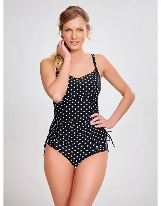 Panache Swim Anya Spot Tankini Grote Cupmaten D - M / T. 70-95 - Black&White - SW1011 6 Panache Swim Anya Spot Tankini Grote Cupmaten D - M / T. 70-95 - Black&White - SW1011 - Afbeelding 6