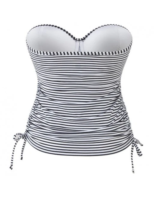 Panache Swim Anya Stripe Tankini Grote Cupmaten D - I / T. 65-90 - Black&White - SW0891 7 Panache Swim Anya Stripe Tankini Grote Cupmaten D - I / T. 65-90 - Black&White - SW0891 - Afbeelding 7