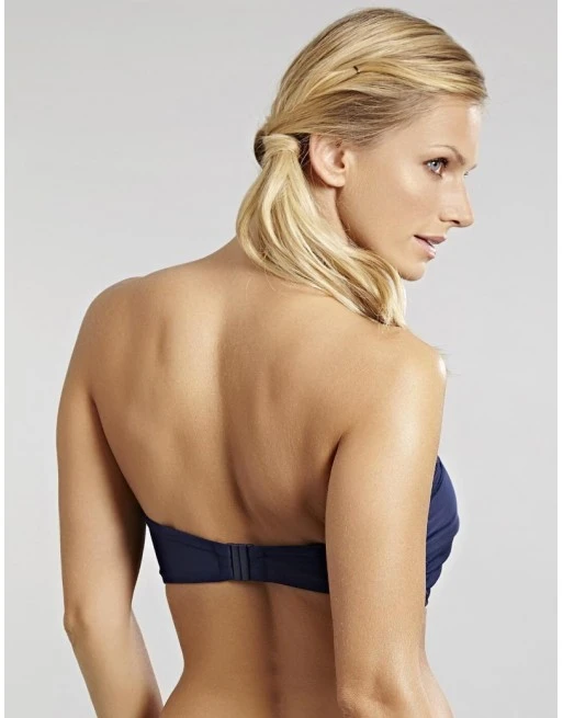 Panache Swim Anya Twist Bandeau Bikini Beha Grote Cupmaten D - H / T. 65-85 - Navy - SW0884 4 Panache Swim Anya Twist Bandeau Bikini Beha Grote Cupmaten D - H / T. 65-85 - Navy - SW0884 - Afbeelding 4