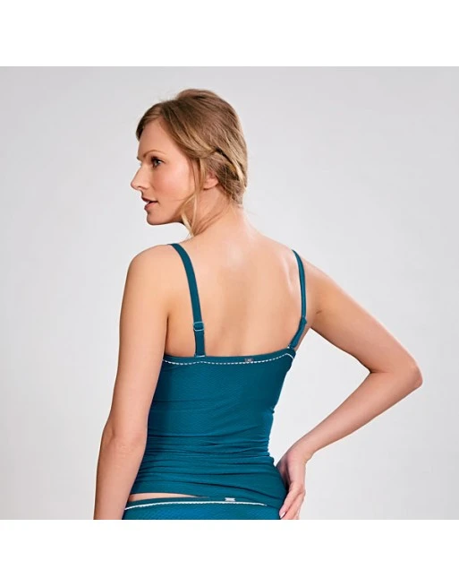 Panache Swim Anya Voyage Tankini Grote Cupmaten - Lagoon /White - SW1041 5 Panache Swim Anya Voyage Tankini Grote Cupmaten - Lagoon /White - SW1041 - Afbeelding 5