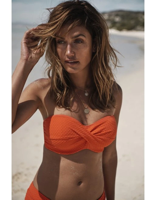 Panache Swim Echo Twist Bandeau Bikini Beha Grote Cupmaten D - K / T. 65-85 - Orange - SW1323 4 Panache Swim Echo Twist Bandeau Bikini Beha Grote Cupmaten D - K / T. 65-85 - Orange - SW1323 - Afbeelding 4
