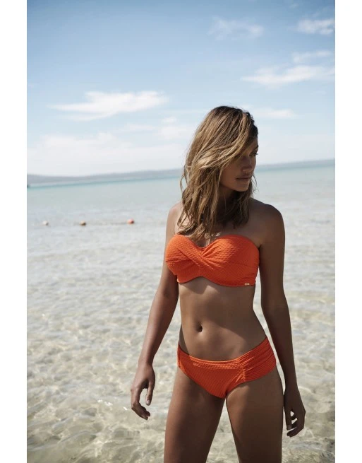 Panache Swim Echo Twist Bandeau Bikini Beha Grote Cupmaten D - K / T. 65-85 - Orange - SW1323 5 Panache Swim Echo Twist Bandeau Bikini Beha Grote Cupmaten D - K / T. 65-85 - Orange - SW1323 - Afbeelding 5