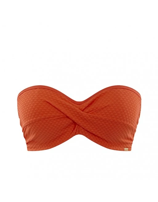 Panache Swim Echo Twist Bandeau Bikini Beha Grote Cupmaten D - K / T. 65-85 - Orange - SW1323 6 Panache Swim Echo Twist Bandeau Bikini Beha Grote Cupmaten D - K / T. 65-85 - Orange - SW1323 - Afbeelding 6