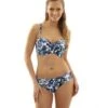 Panache Swim Florentine Bikini Slip - Blue Floral - SW1059