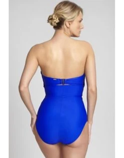 Panache Swim Florentine Strapless Bandeau / Multifunctioneel Badpak Grote Cupmaten - Cobalt Floral - SW1058 -ondergoed winkel panache swim florentine strapless bandeau multifunctioneel badpak grote cupmaten cobalt floral sw1058 4