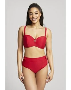 Panache Swim Marianna Hoge Bikini Slip Kleine - Grote Maten 34-46 - Crimson - 1595 -ondergoed winkel panache swim marianna hoge bikini slip kleine grote maten 34 46 crimson 1595 1