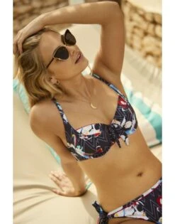 Panache Swim Milano Bikini Slip/Shorty Kleine - Grote Maten 34-46 - Zig Zag Floral - SW1159 -ondergoed winkel panache swim milano bikini slipshorty kleine grote maten 34 46 zig zag floral sw1159 4