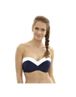 Panache Swim Portofino Bandeau Bikini Grote Cupmaten Navy/White - SW0953