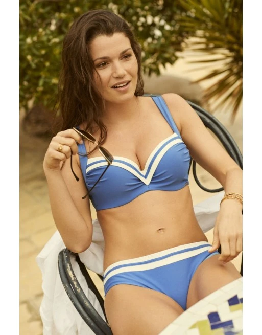 Panache Swim Portofino Voorgevormde Bikini Beha Grote Cupmaten D - I / T. 75-85 - Denim/Ivory - SW1212 4 Panache Swim Portofino Voorgevormde Bikini Beha Grote Cupmaten D - I / T. 75-85 - Denim/Ivory - SW1212 - Afbeelding 4