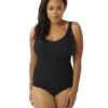 Panache Swim Silhouette Shapewear Badpak Grote Cupmaten - Zwart - SW0790