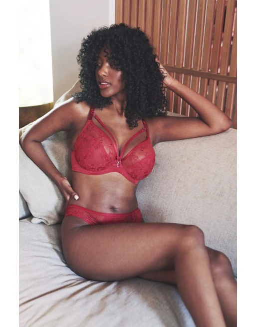 Panache Yasmin Plunge Beha Grote Cupmaten D - J / T. 60-85 - Ruby - 10646 4 Panache Yasmin Plunge Beha Grote Cupmaten D - J / T. 60-85 - Ruby - 10646 - Afbeelding 4