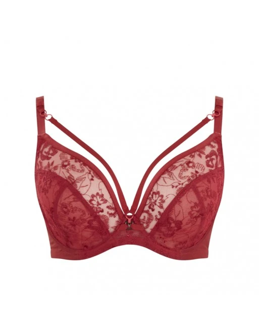 Panache Yasmin Plunge Beha Grote Cupmaten D - J / T. 60-85 - Ruby - 10646 7 Panache Yasmin Plunge Beha Grote Cupmaten D - J / T. 60-85 - Ruby - 10646 - Afbeelding 7