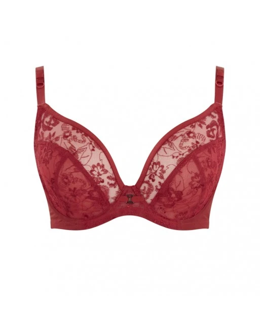 Panache Yasmin Plunge Beha Grote Cupmaten D - J / T. 60-85 - Ruby - 10646 8 Panache Yasmin Plunge Beha Grote Cupmaten D - J / T. 60-85 - Ruby - 10646 - Afbeelding 8